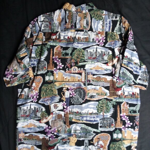 Vintage Reyn Spooner American Classics Chicago Windy City Hawaiian Shirt - Picture 5 of 6